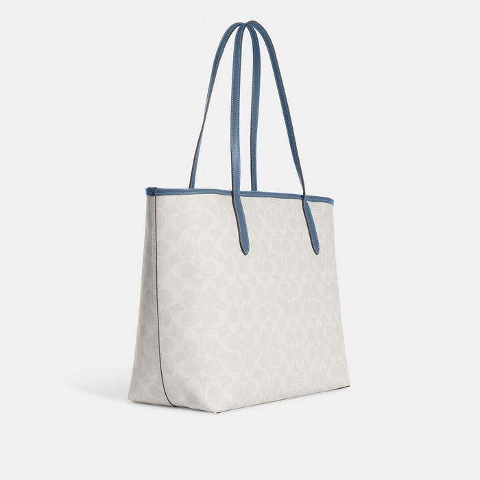 Women's Handbag Coach CB869-SVUOB White 44 x 27 x 14 cm