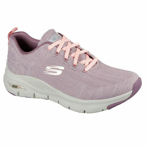 Sports Trainers for Women Skechers Arch Fit Comfy Wave Light Pink