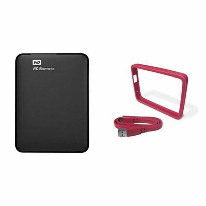 External Hard Drive Western Digital WD Elements Portable WDBUZG0010BBK-WESN 1 TB 2,5" USB 3.0 Magnetic 1 TB HDD 1 TB SSD