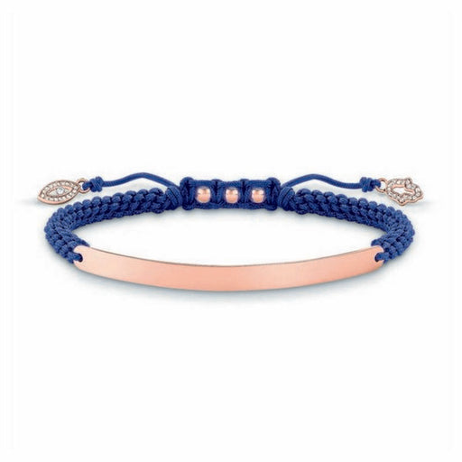 Ladies'Bracelet Thomas Sabo LBA0068-898-1 Blue Rose gold Silver