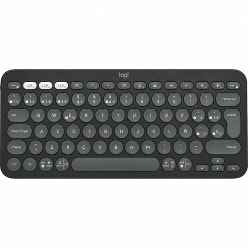 Wireless Keyboard Logitech Pebble Keys 2 K380s Spanish Qwerty Black Grey Graphite