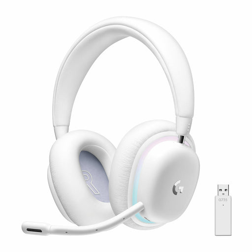 Auriculares Bluetooth con Micrófono Logitech G735 Blanco Azul/Blanco