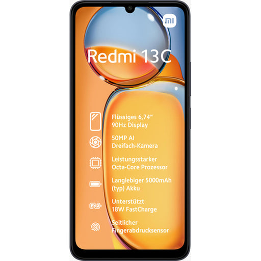Smartphone Xiaomi Redmi 13C 6,74" 4 GB RAM 6,7" Octa Core ARM Cortex-A55 MediaTek Helio G85 128 GB Negro
