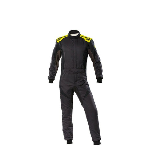 Racing jumpsuit OMP FIRST EVO Black/Yellow 58 cm