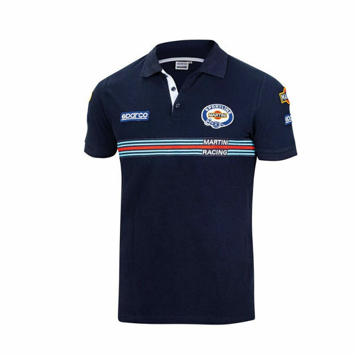 Short Sleeve Polo Shirt Sparco Martini Racing XL Navy Blue