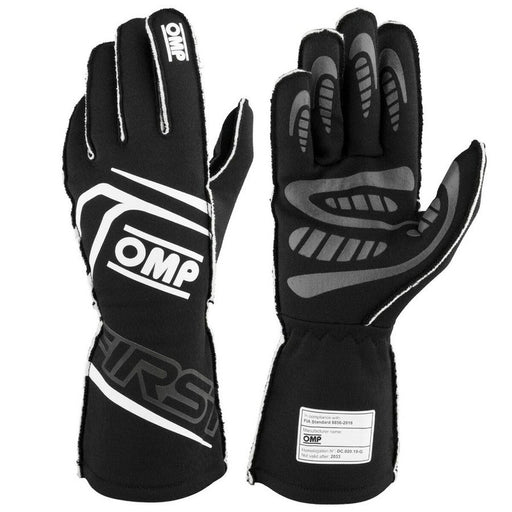 Gloves OMP FIRST Black L FIA 8856-2018