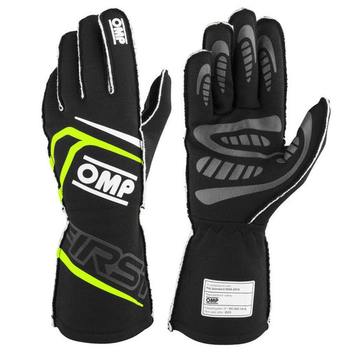 Gloves OMP FIRST Black M FIA 8856-2018