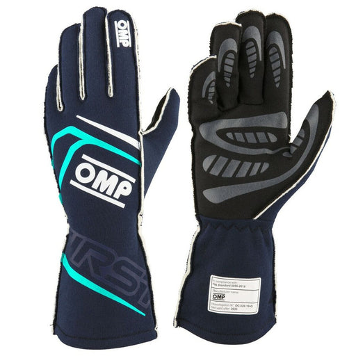 Gloves OMP FIRST Navy Blue M FIA 8856-2018