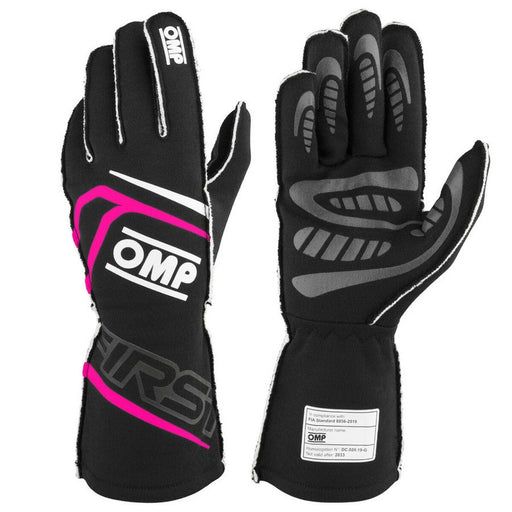 Gloves OMP FIRST Black XS FIA 8856-2018