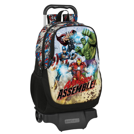 School Rucksack with Wheels The Avengers Forever Multicolour 32 x 44 x 16 cm