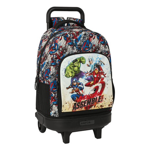 School Rucksack with Wheels The Avengers Forever Multicolour 33 X 45 X 22 cm