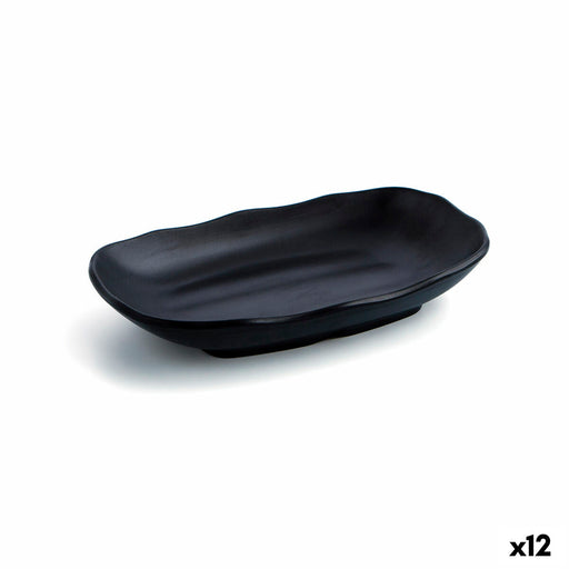 Deep Plate Quid A'bordo Black Plastic 25,5 cm (12 Units)