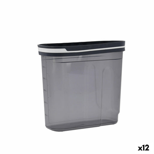 Tin Quid City With lid Dispenser 1,8 L Grey Plastic (12 Units)