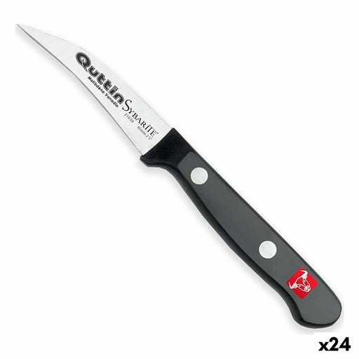 Peeler Knife Quttin Sybarite Black Silver 6,5 cm (24 Units)