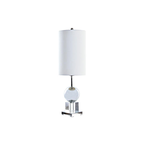 Desk lamp DKD Home Decor Crystal Silver Metal White 25 x 25 x 78 cm 220 V 50 W