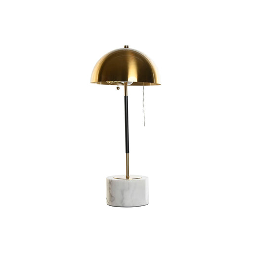 Desk lamp DKD Home Decor Black Golden Metal Marble 50 W 220 V 25 x 25 x 58 cm