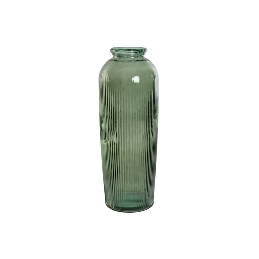 Vase Home ESPRIT Green Recycled glass 30 x 30 x 72 cm
