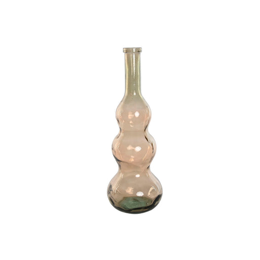 Vase Home ESPRIT Taupe Cristal recyclé 26,5 x 26,5 x 75 cm