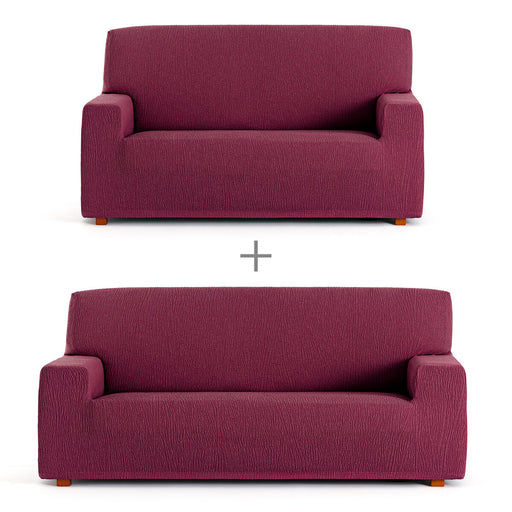 Sofa cover set Eysa TROYA Burgundy 70 x 110 x 210 cm 2 Pieces
