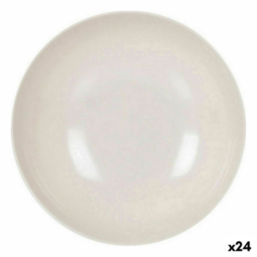 Deep Plate La Mediterránea Melamin White Shine 21 x 5,3 cm (24 Units)