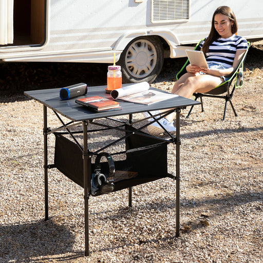 Folding Camping Table with Basket and Cover Folble InnovaGoods