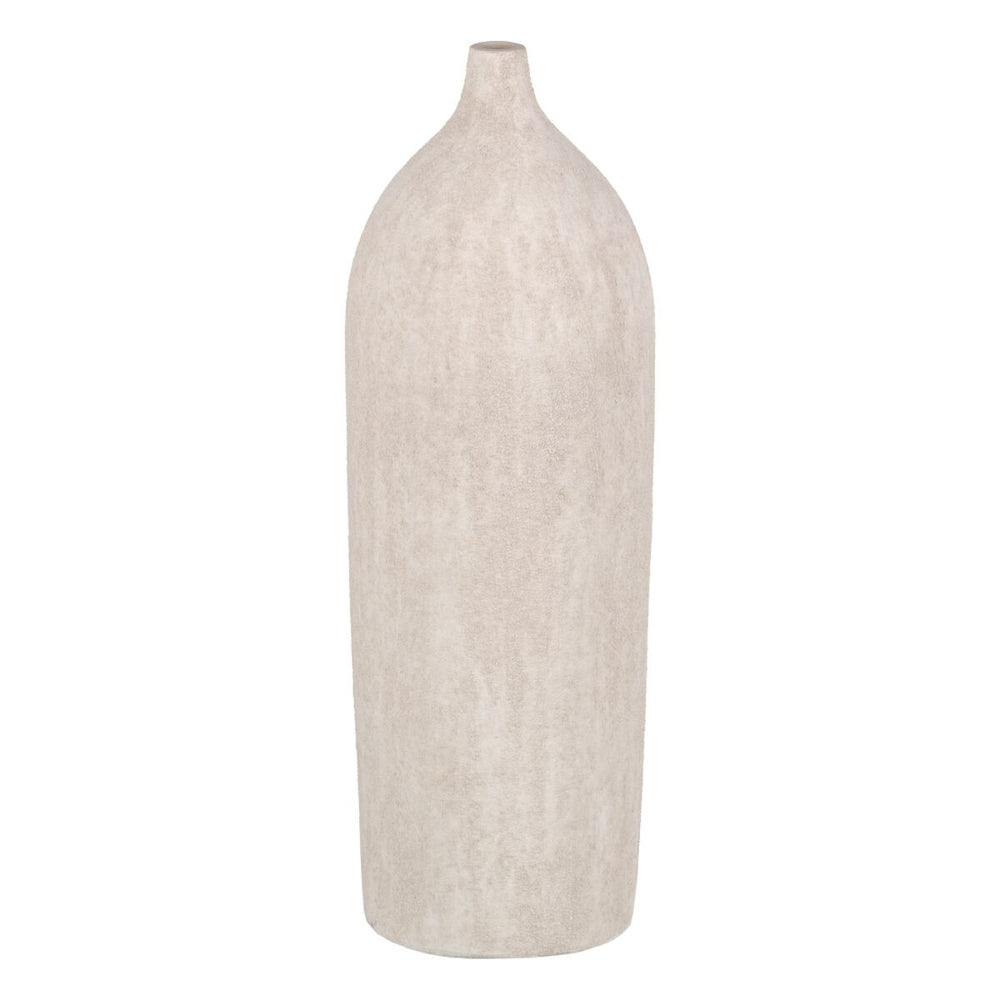 Vase Cream Ceramic Modern Sand 19 x 19 x 60 cm