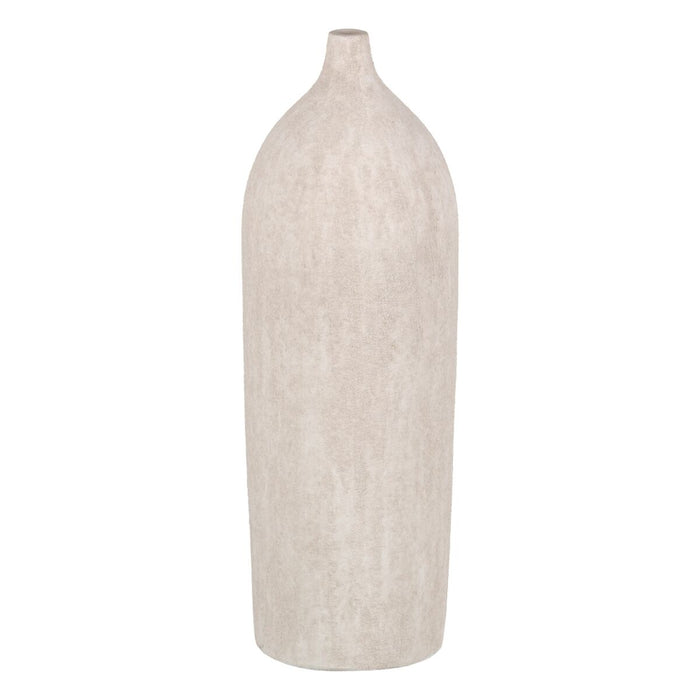 Vase Cream Ceramic Modern Sand 19 x 19 x 60 cm