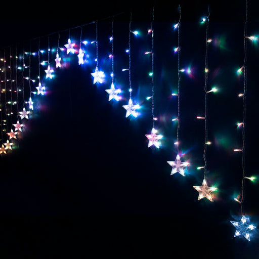 Cortina de Luces LED Multicolor Estrellas
