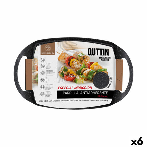 Flat grill plate Quttin 36 x 22,5 x 1,6 cm (6 Units)