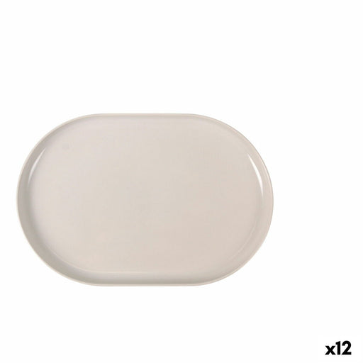 Snack tray La Mediterránea Ivory Oval 30 x 20 x 2,5 cm (12 Units)