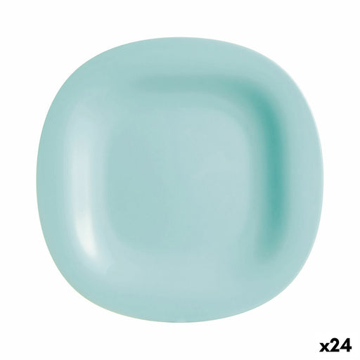 Flat plate Luminarc Carine Turquoise Glass (Ø 27 cm) (24 Units)
