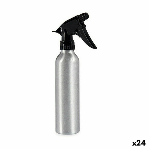 Botella Pulverizadora Negro Plateado Aluminio 300 ml (24 Unidades)