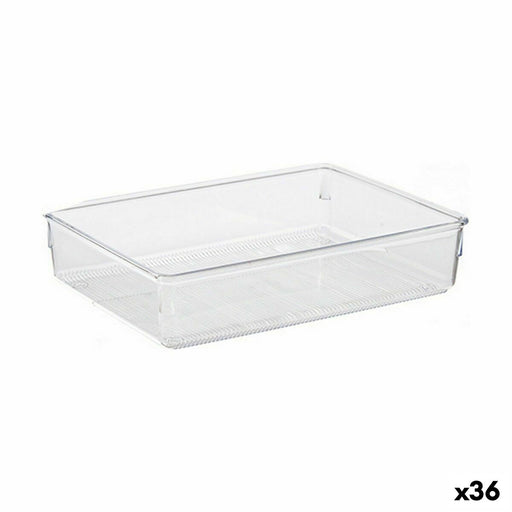 Drawer Organizer Multi-use Transparent Plastic 24 x 5,5 x 15,8 cm (36 Units)