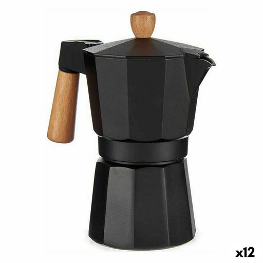 Italian Coffee Pot Wood Aluminium 300 ml (12 Units)