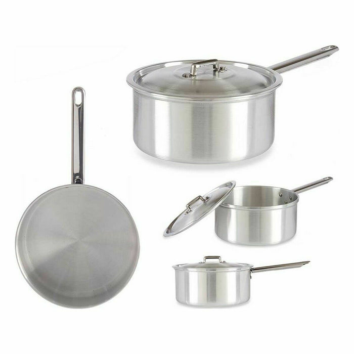 Saucepan with Lid Silver Aluminium 3 L 22 x 12 x 38 cm (10 Units)
