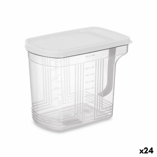 Fridge Organiser Grey Transparent Plastic 2,5 L 20,5 x 17 x 13 cm (24 Units)