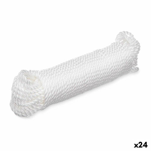 Fil à linge Blanc Plastique 20 m (24 Unités)