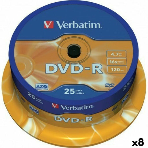 DVD-R Verbatim 4,7 GB 16x (8 Unidades)