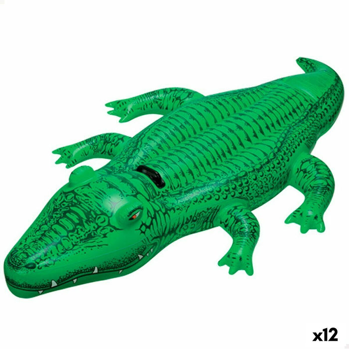 Inflatable pool figure Intex Crocodile 168 x 86 cm (12 Units)