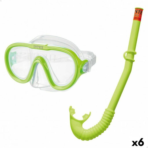 Snorkel Goggles and Tube Intex Adventurer Green