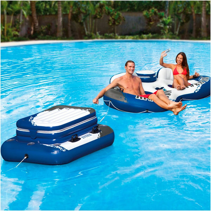 Floating Inflatable Cooler Intex Mega Chill II 122 x 97 x 122 cm (3 Units)
