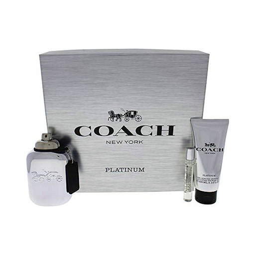 Women's Perfume Set Platinum Coach EDP (3 pcs)