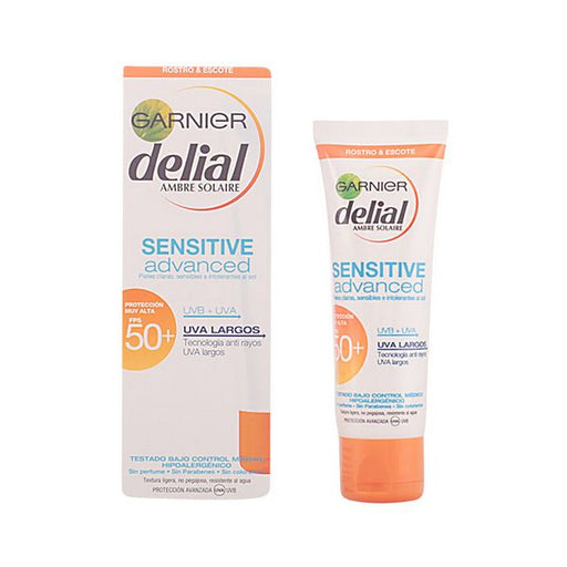 Crème Solaire Visage Sensitive Delial SPF 50+ (50 ml)