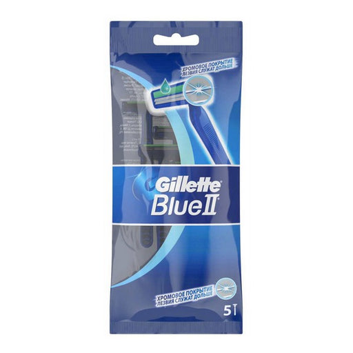 Disposable Razor Blue II Plus Gillette (5 uds)