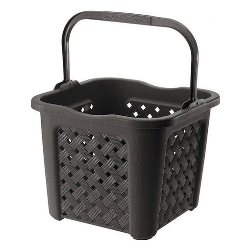 Laundry basket Tontarelli Plastic 25 L Wengue