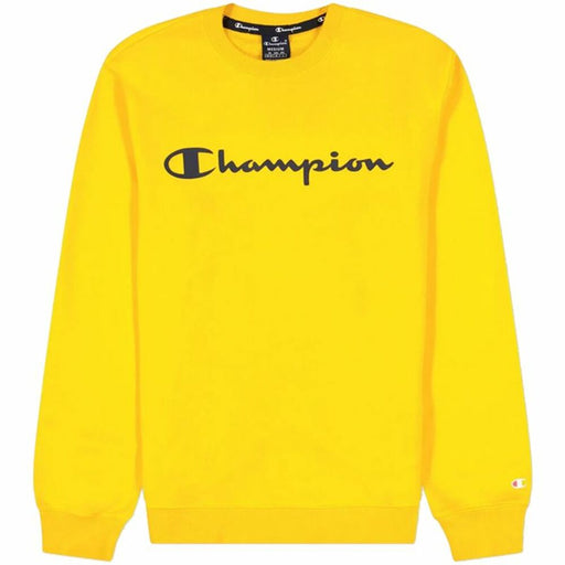 Men’s Sweatshirt without Hood Champion Crewneck Yellow