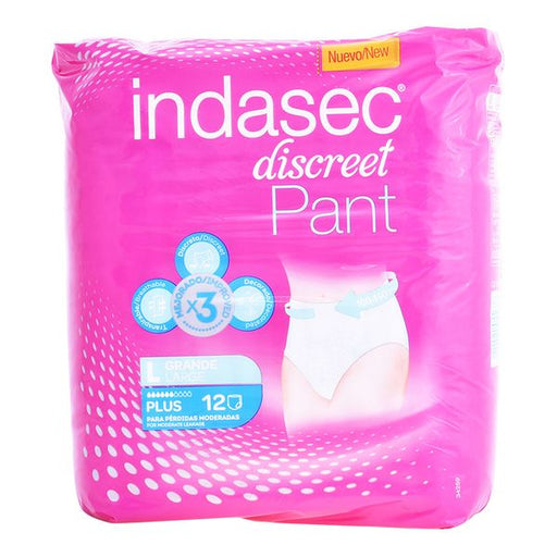 Incontinence Couches Pant Plus Talla Grande Indasec (12 uds)