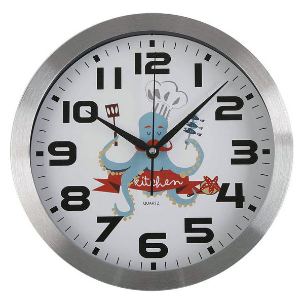 Wall Clock Plastic (4 x 30 x 30 cm) Octopus