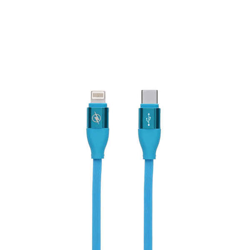 Câble de données / chargeur avec contact USB LIGHTING Type C Bleu (1,5 m)