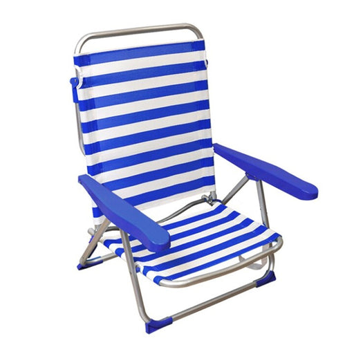 Folding Chair Striped White Blue (52 x 46 x 78 cm)